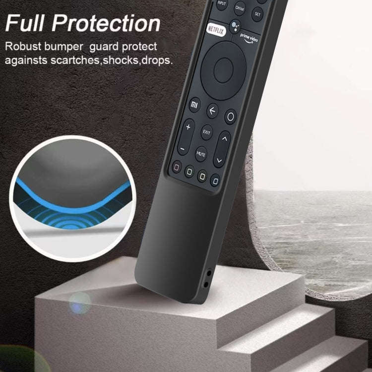 Suitable for Xiaomi P1 Remote Control Twill Washable Drop-proof Silicone Case(Pine Green)