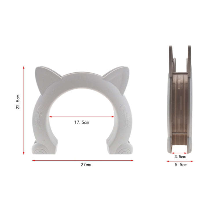 MM01 Can Control the Direction of Access Pet Door Flap Cat Door(White)