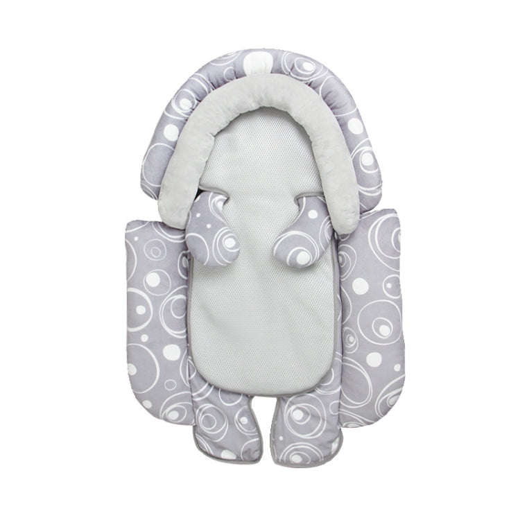 Winter and Summer Baby Stroller Pad Neck Protector Removable Sleeping Pad(Light Gray)