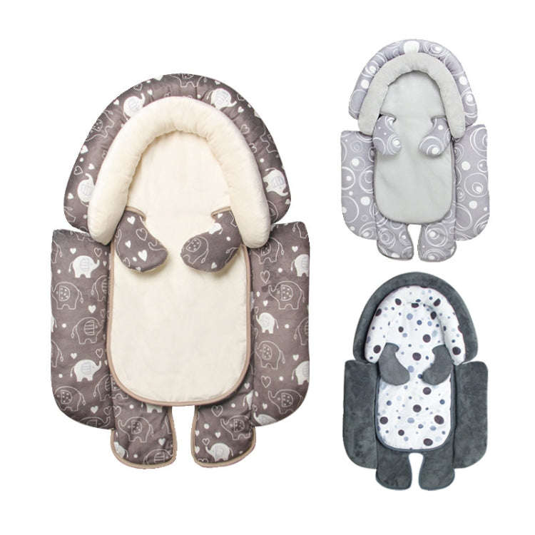 Winter and Summer Baby Stroller Pad Neck Protector Removable Sleeping Pad(Light Gray)