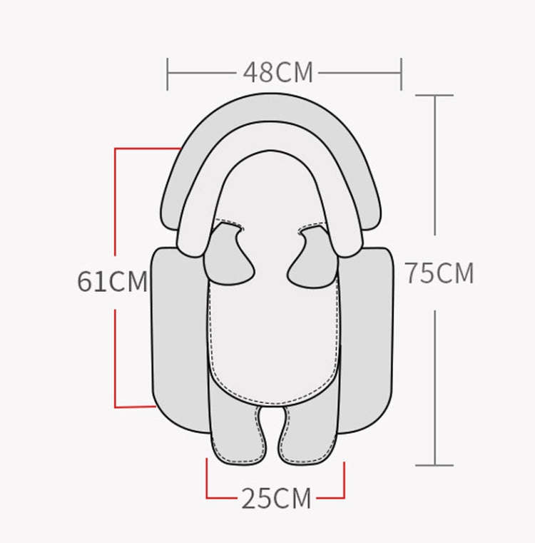 Winter and Summer Baby Stroller Pad Neck Protector Removable Sleeping Pad(Light Gray)
