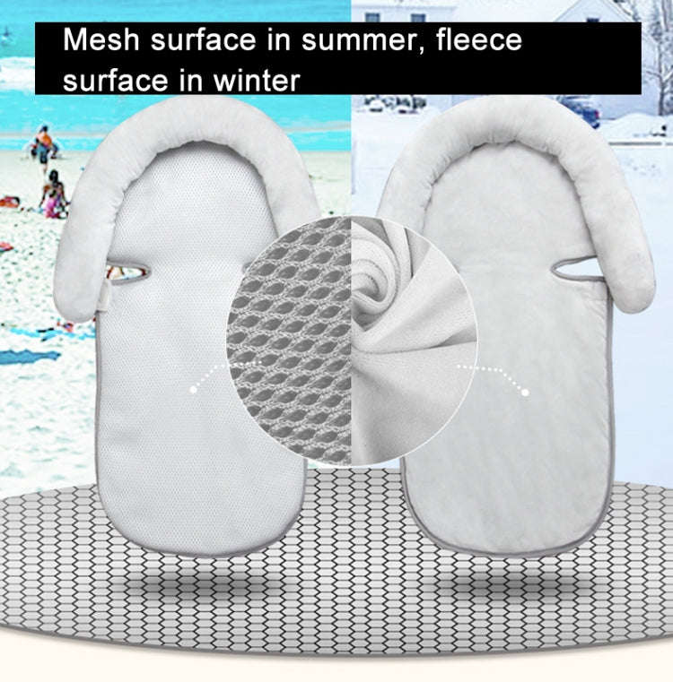 Winter and Summer Baby Stroller Pad Neck Protector Removable Sleeping Pad(Light Gray)