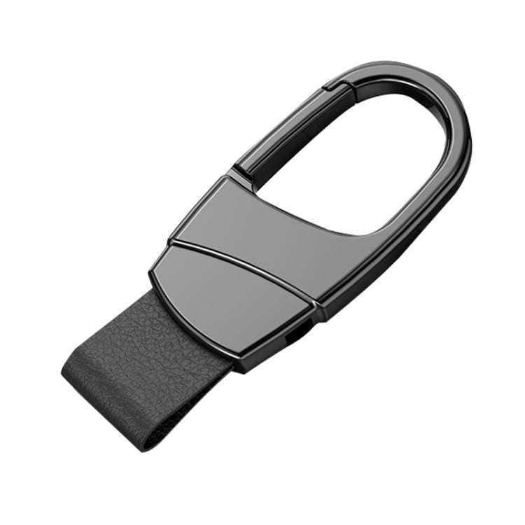 Metal Waist Hang Car Key Chain Simple Lock Pendant(Gray)