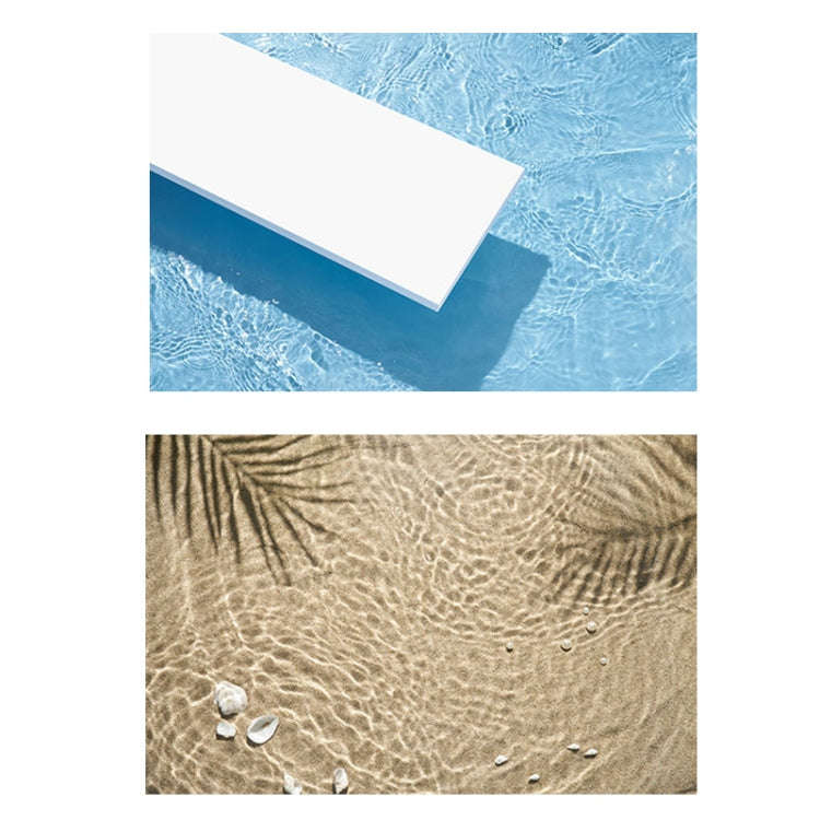 3D Double-Sided Matte Photography Background Paper(Pool+Beach)