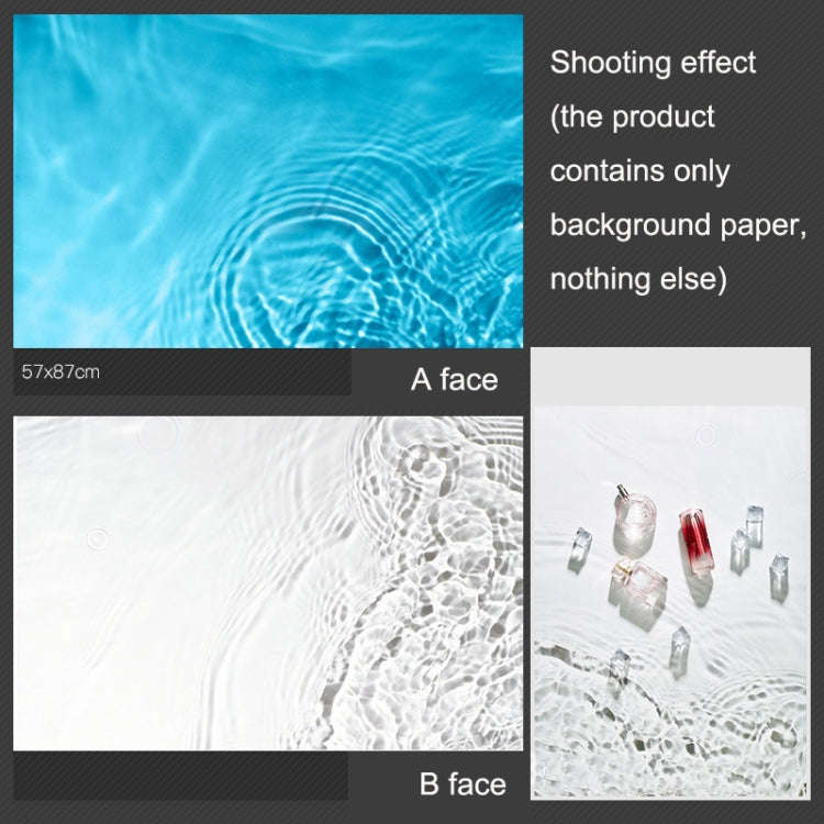 3D Double-Sided Matte Photography Background Paper(Water Ripples)