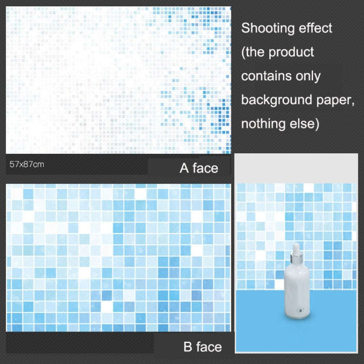 3D Double-Sided Matte Photography Background Paper(Blue Square)