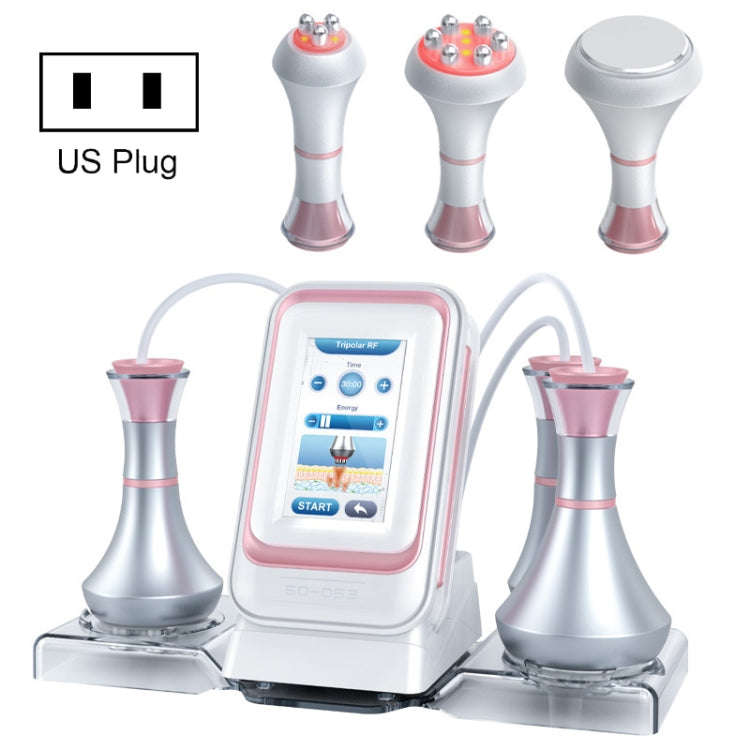 3 In 1 80k Metal Fat Blaster RF Ultrasonic Beauty Machine US Plug(Pink Edge)