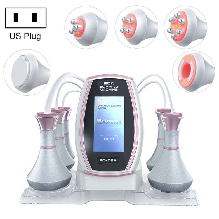5 In 1 80K Ultrasonic Cavitation Vacuum Radio Frequency Lipo Slimming Machine US Plug(Pink Edge)