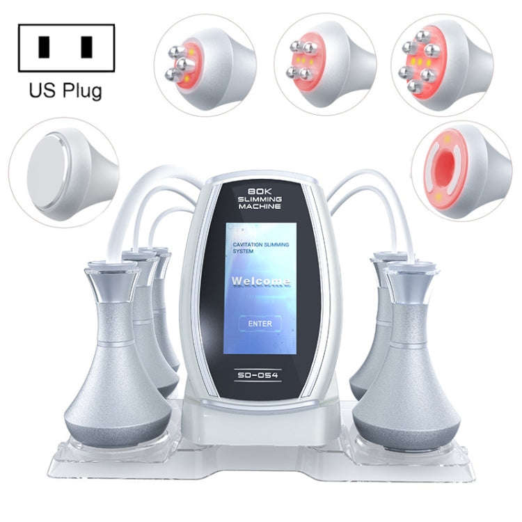 5 In 1 80K Ultrasonic Cavitation Vacuum Radio Frequency Lipo Slimming Machine US Plug(Silver Edge)