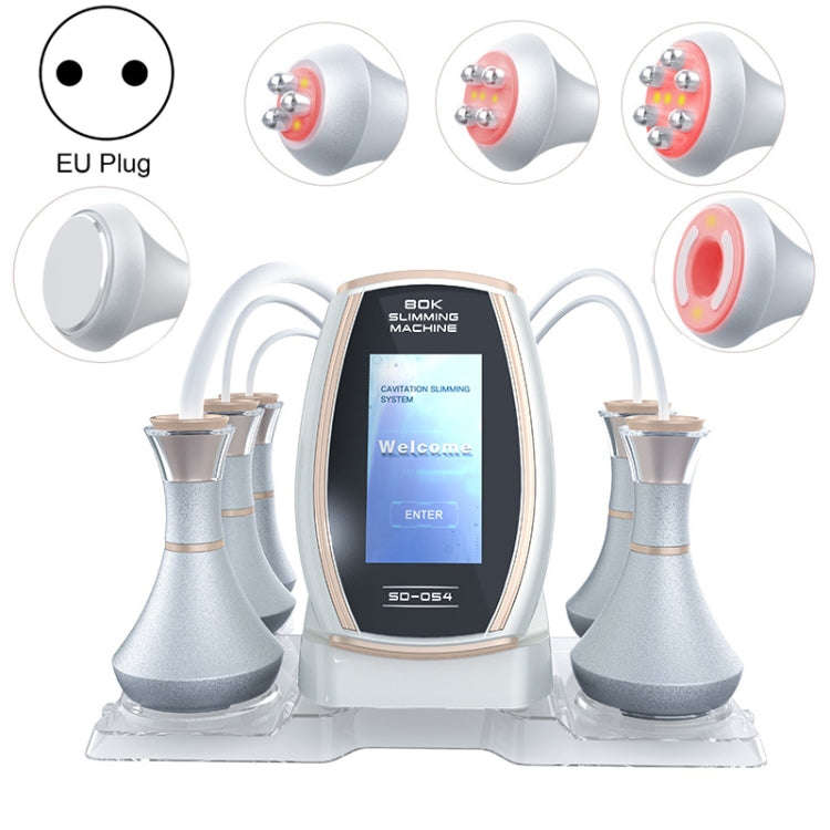 5 In 1 80K Ultrasonic Cavitation Vacuum Radio Frequency Lipo Slimming Machine EU Plug(Golden Edge)