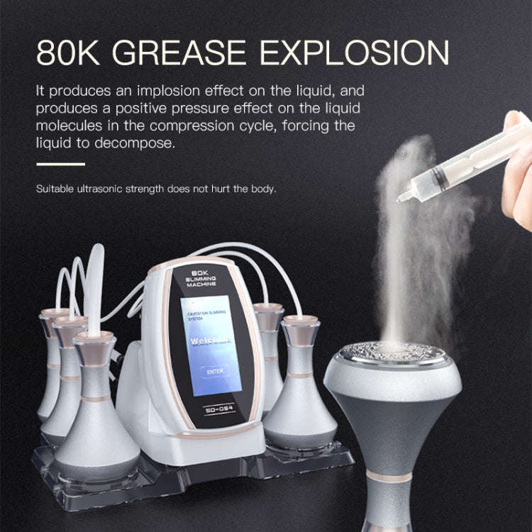 5 In 1 80K Ultrasonic Cavitation Vacuum Radio Frequency Lipo Slimming Machine EU Plug(Golden Edge)