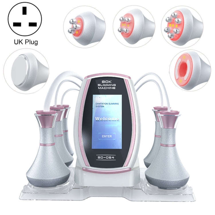 5 In 1 80K Ultrasonic Cavitation Vacuum Radio Frequency Lipo Slimming Machine UK Plug(Pink Edge)