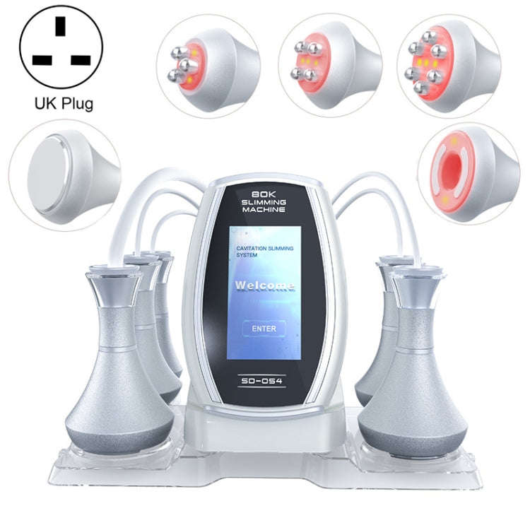 5 In 1 80K Ultrasonic Cavitation Vacuum Radio Frequency Lipo Slimming Machine UK Plug(Silver Edge)