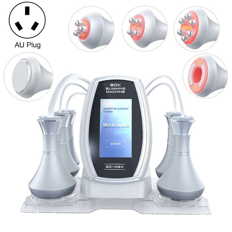 5 In 1 80K Ultrasonic Cavitation Vacuum Radio Frequency Lipo Slimming Machine AU Plug(Silver Edge)