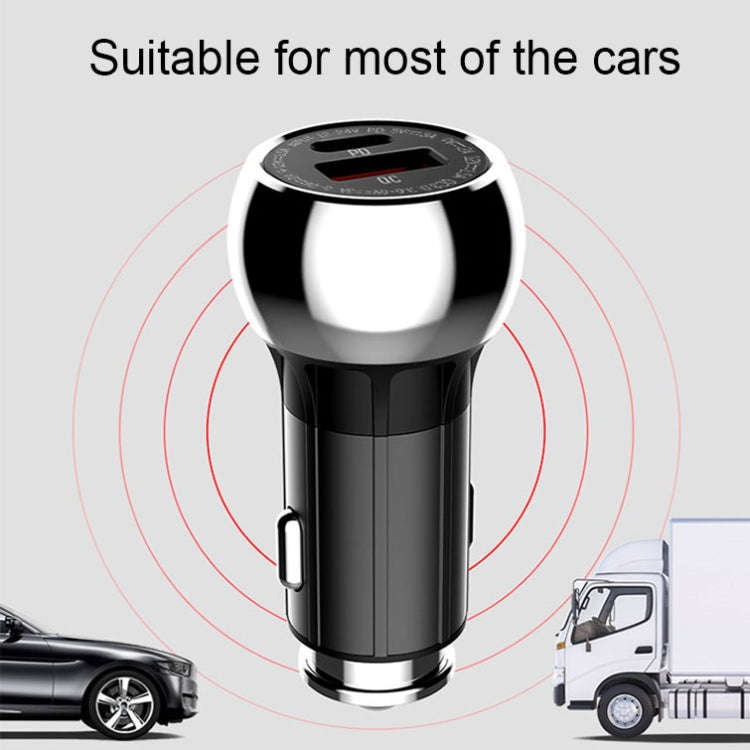 LDNIO C1 36W PD + QC 3.0 Car Fast Charger High Power Smart USB Car Charger with USB-C/Type-C Cable