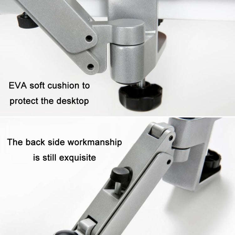 Aluminum Alloy Computer Desk Wrist Brace Arm Bracket, Color: Liftable Gray