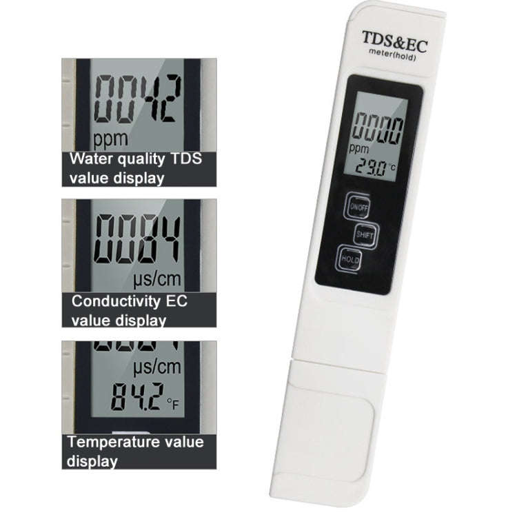 Backlight Model TDS & EC Water Quality Test Pen Meter Conductivity Test Pen(Blue)