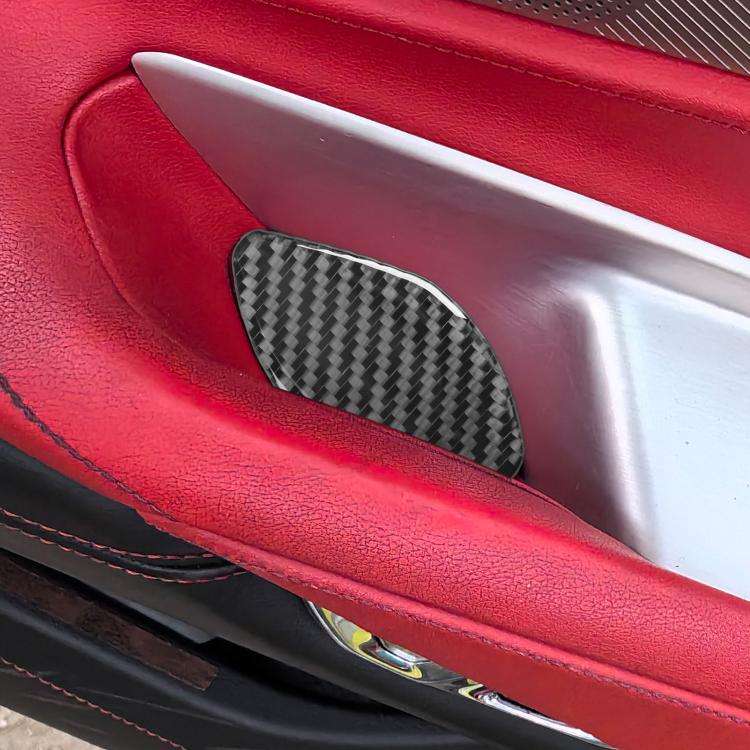 For Chevrolet Corvette C8 2pcs /Set Inner Door Bowl Sticker(Black)