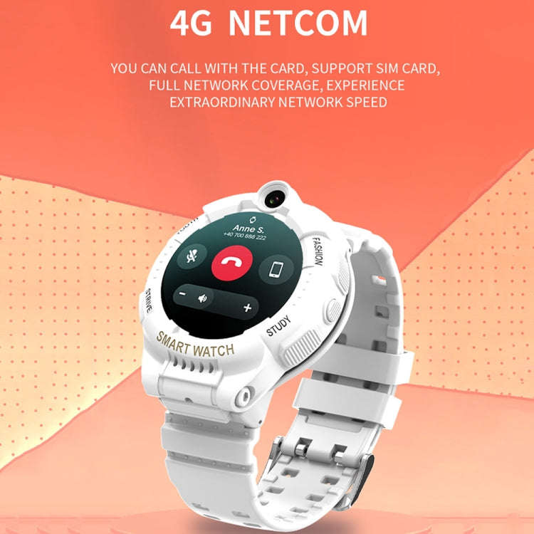 F01 1.28 Inch 4G Rotatable Dual-Camera Children Smart Calling Watch With SOS Function(White)