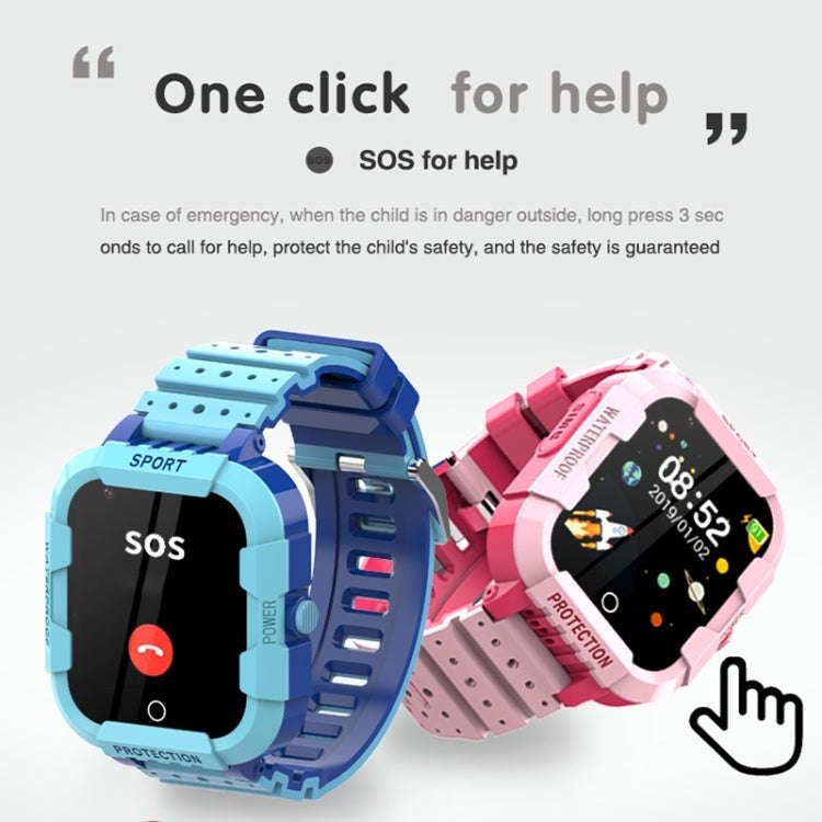 DF75 1.4 Inch 4G GPS Positioning Children Waterproof Smart Calling Watch With SOS Function(Black)