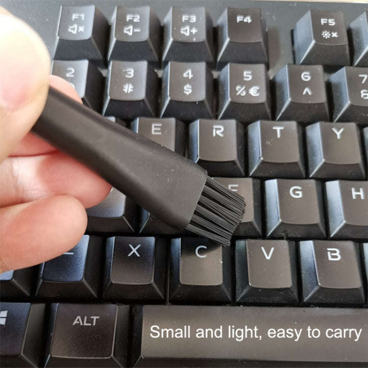 2 Sets Anti-static Brush Portable Handle Clean Keyboard Brush Kit(Black)
