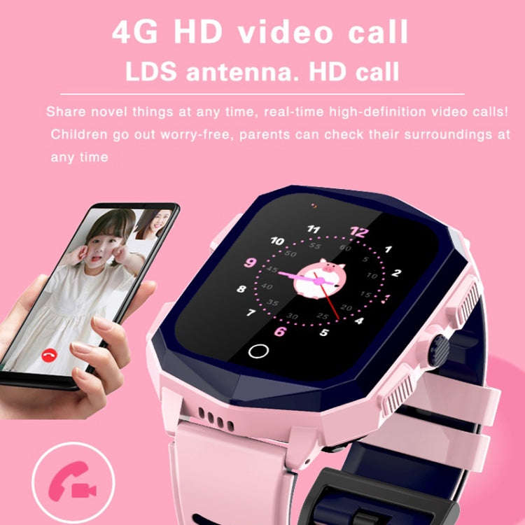 DF73 1.4 Inch 4G GPS Positioning Children Calling Watch With SOS Function(Pink)