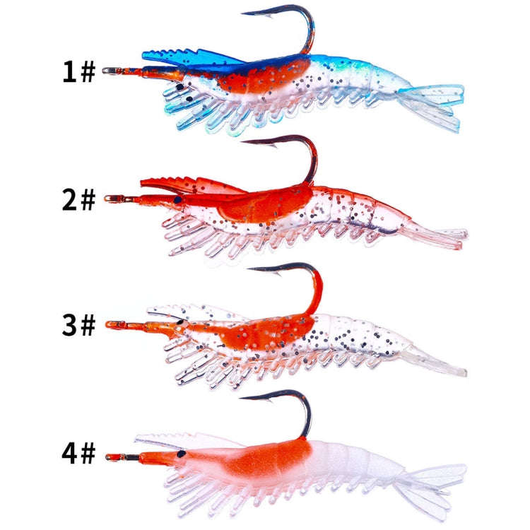 5 PCS / Bag HENGJIA SO077 6cm 3g Lead Wrapped Shrimp Soft Lure Sea Bass Fake Lure(2)