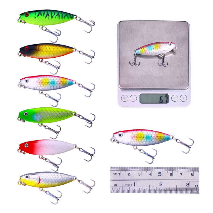 HENGJIA PE041 Long-distance Casting Floating Lead False Lure, Size: 6cm 6.5g(6 Color)
