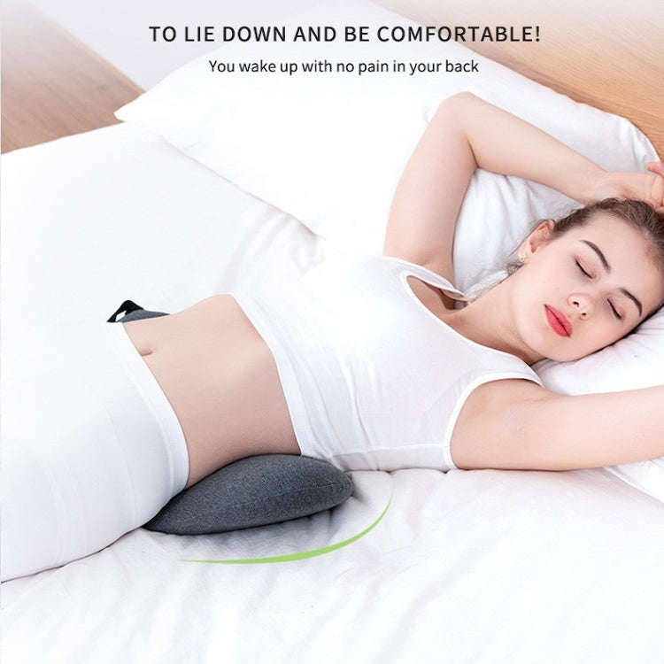 Memory Foam Lumbar Spine Cushion Pregnant Women Sleeping Lumbar Pillow(Dark Gray Crescent)