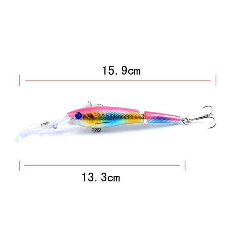 M0208 13.3cm/13.4g Lure Bionic Multi-section Mino Fake Lure Plastic Lure(2)