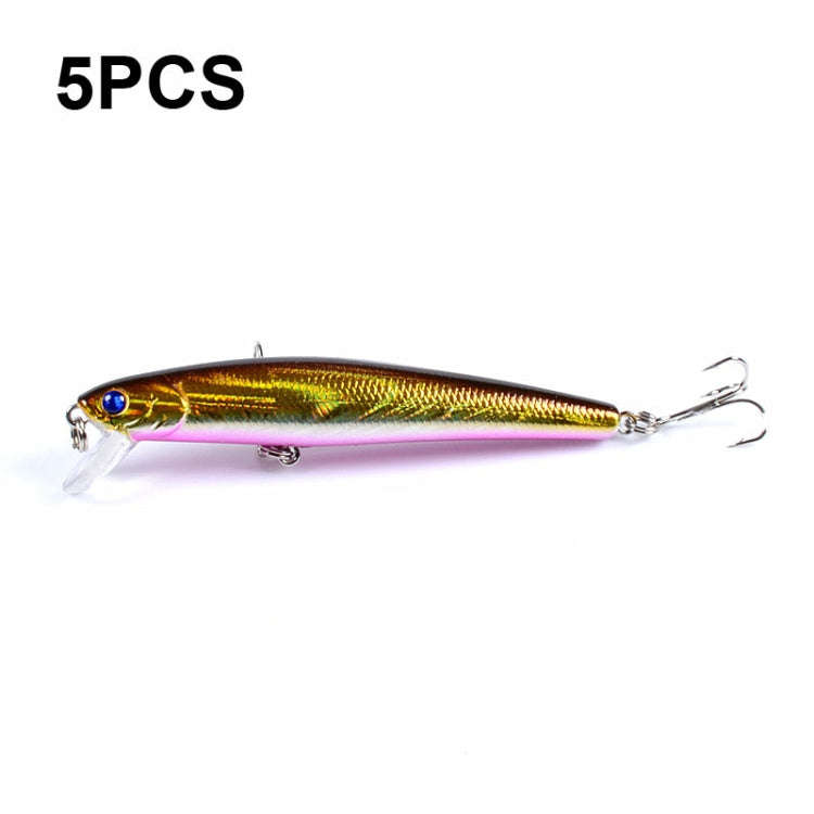 5 PCS M0205 9.6cm/9.8g Minnow Bionic Fake Bait Plastic Floating Hard Bait(6)