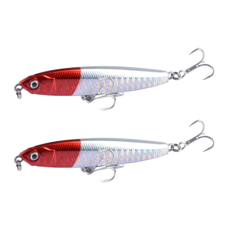 2 PCS CH79 Hard Bait Long Casting Sinking Pencil False Lure, Specification: 10.4cm 18g(1)