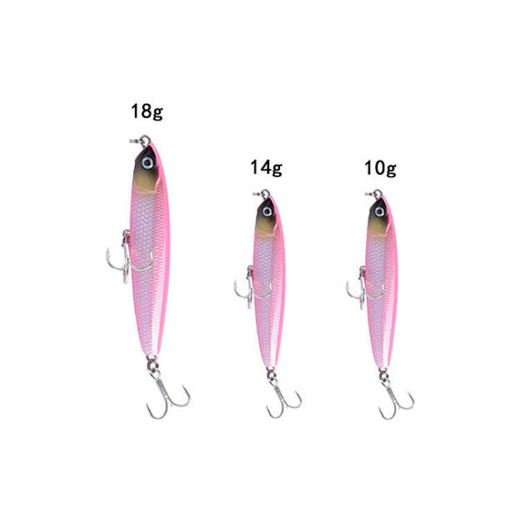 2 PCS CH79 Hard Bait Long Casting Sinking Pencil False Lure, Specification: 10.4cm 18g(1)