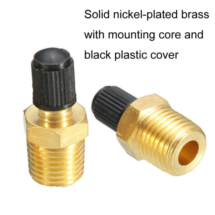 5PCS 1/8 NPT Threaded Nozzles Solid Nickel-Plated Brass Fuel Tank Filling Valve For Air Compressor