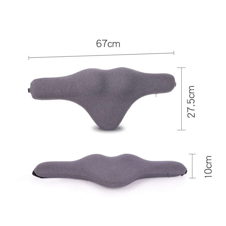 Slow Rebound Memory Foam Lumbar Pillow Neck Pillow Car Headrest(Dark Grey)