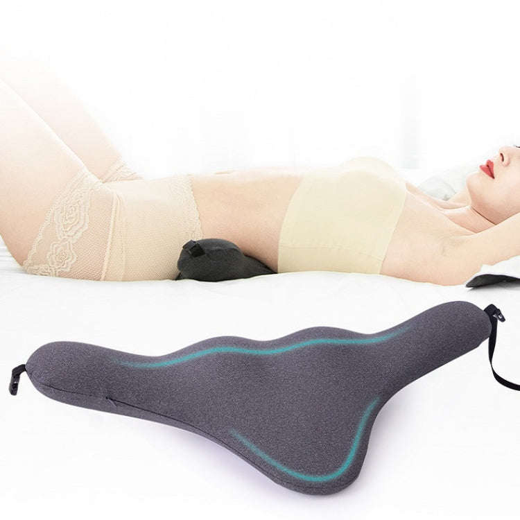 Slow Rebound Memory Foam Lumbar Pillow Neck Pillow Car Headrest(Dark Grey)