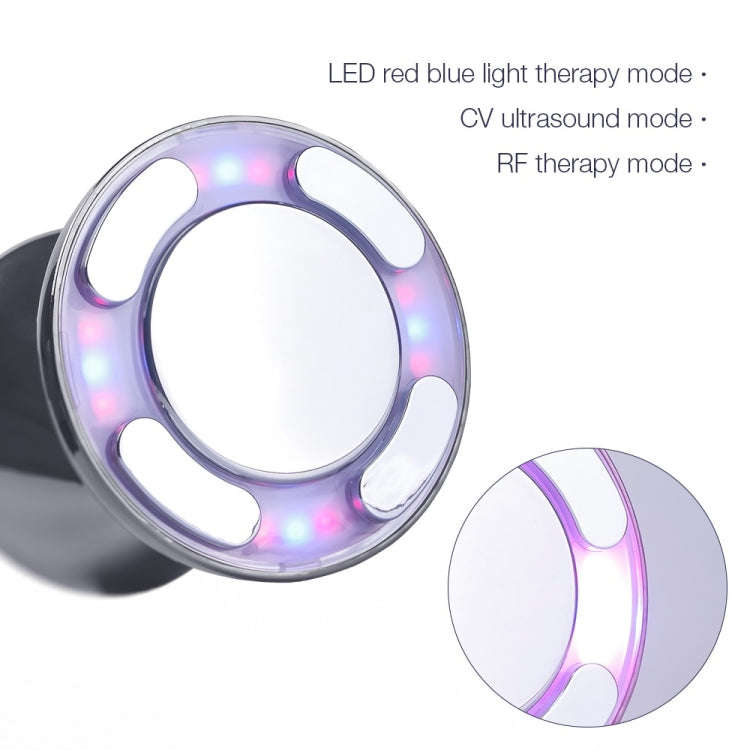 Ultrasonic Color Light RF Beauty Instrument Fat Blasting Instrument(Gold)
