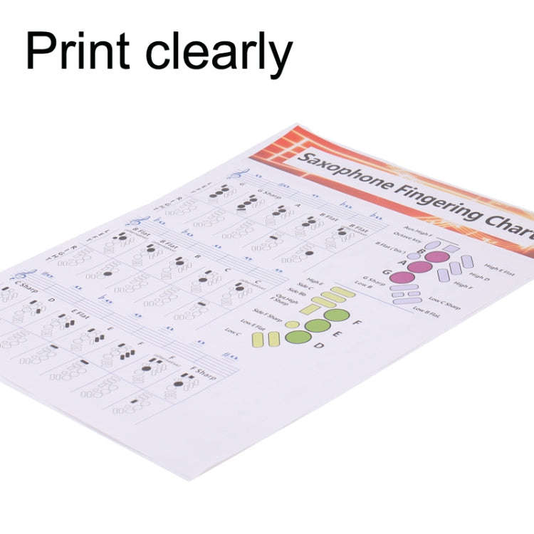 Coated Paper Saxophone Fingering Chord Diagrams Saxophone Practice Figure(Small)