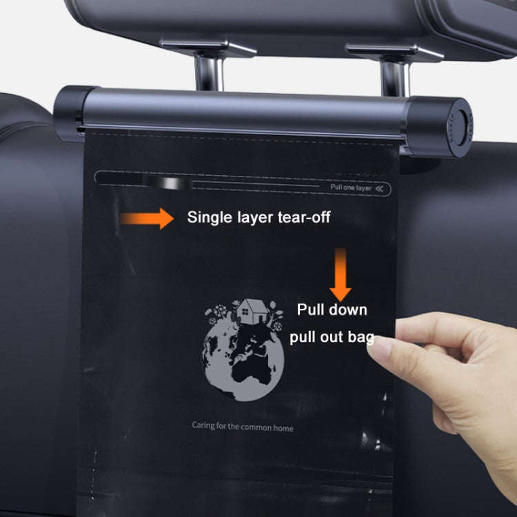Car Mounted Garbage Bag  Folding Hanging Cleaning Organiser(Piano Black)