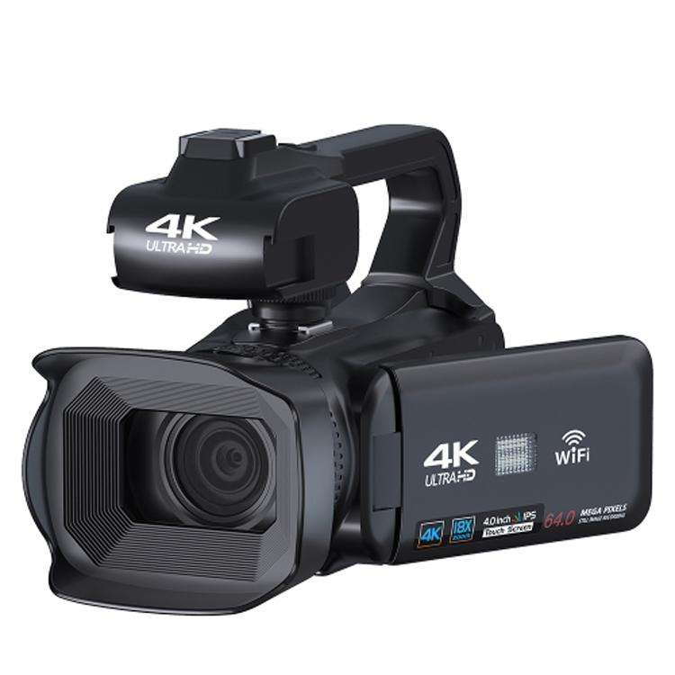 64MP 18X Zoom 4-Inch Touch Screen Handheld Digital Video Camera(16G)
