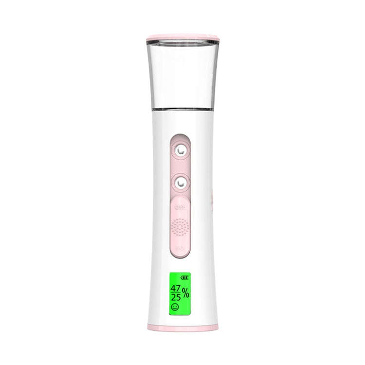 Mist Sprayer Handheld Nano Beauty Instrument Mini Hydrating Humidifier(White Pink)