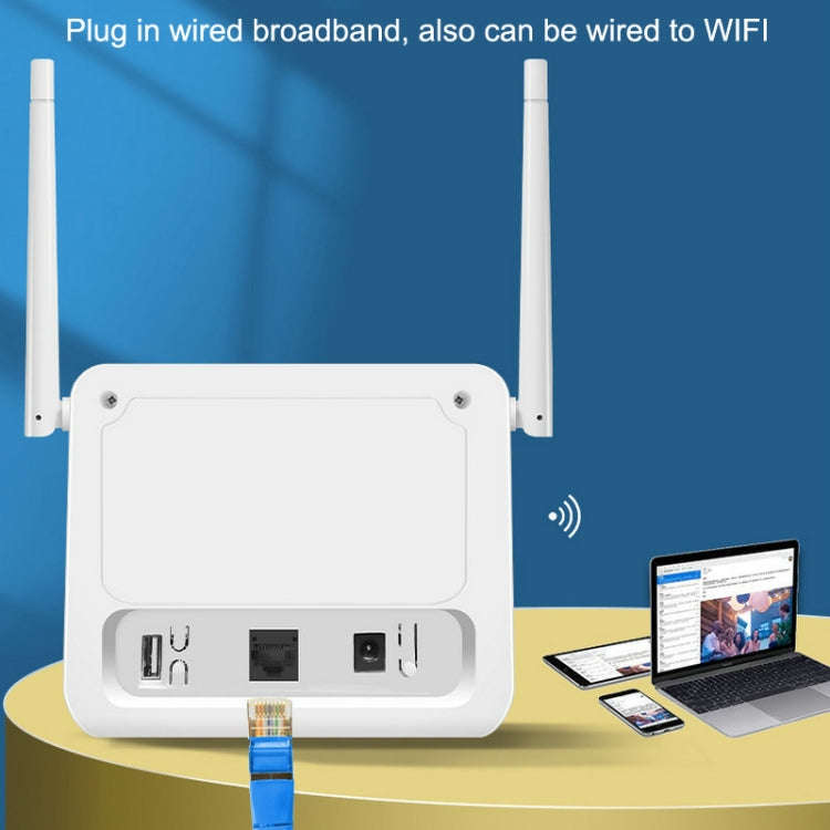 VR312 4G LTE Router 4G CPE FDD/TDD Card Mobile Router MOD Malay Version EU Plug(White)