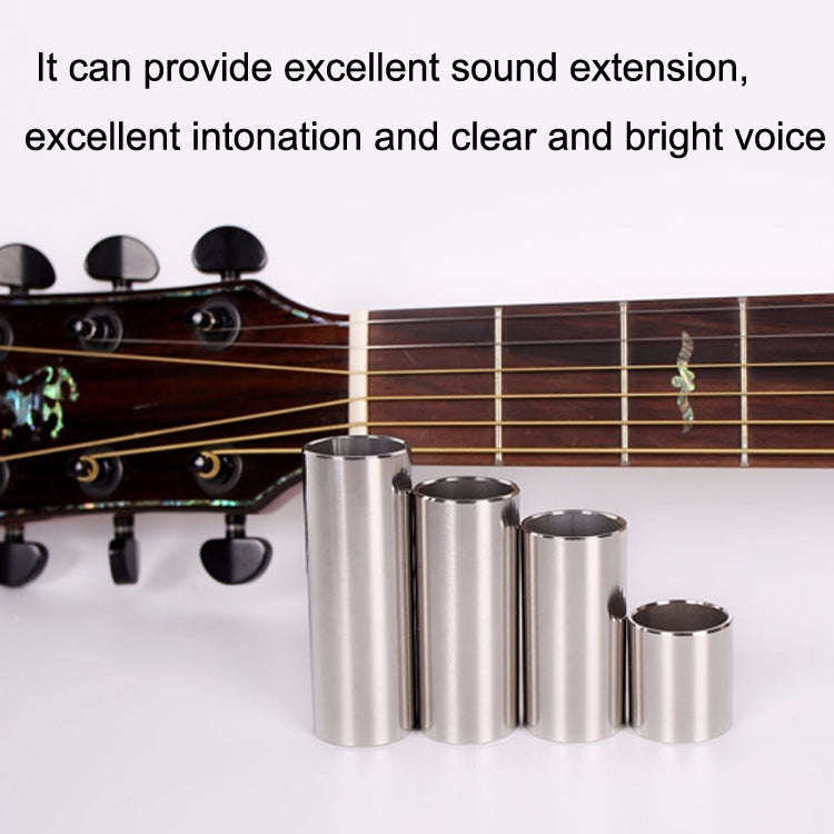 2PCS Stainless Steel Guitar Slide Tube Folk Slide Block, Size: 51mm(Silver)