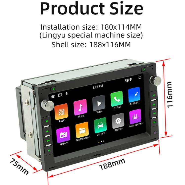For Volkswagen Passat 7 Inch Bluetooth GPS Navigation Car Player, Memory: 1+32G