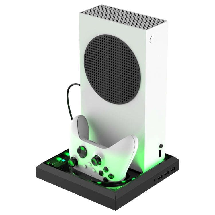 For Xbox Series X S Charging Cooling Fan Base RGB Colorful Light Charger Bracket