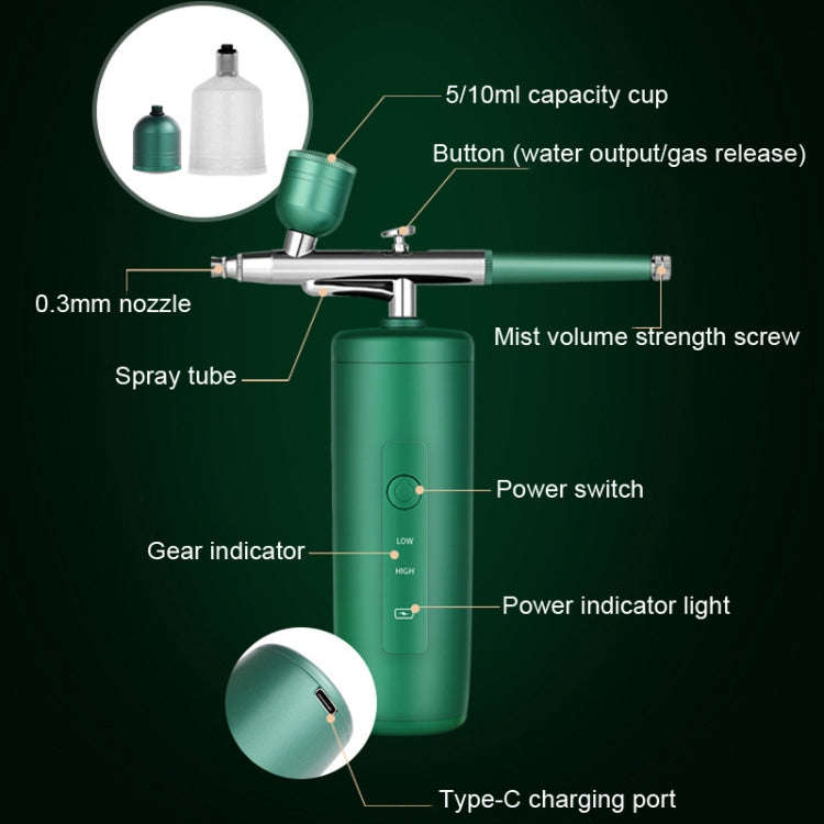 High Pressure Nano Injection Instrument Home Portable Moisturizing Spray(Red)