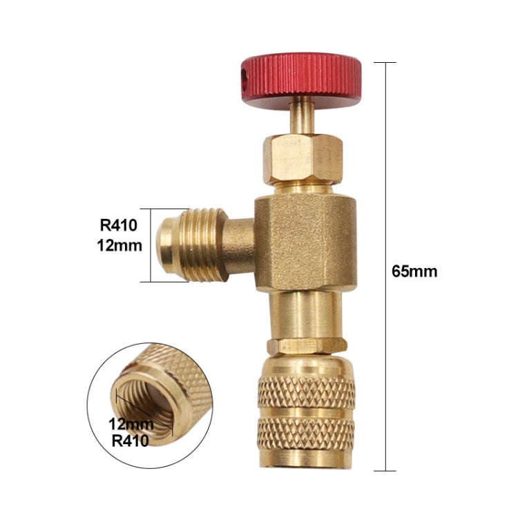 Air Conditioner Fluoridation Safety Valve Refrigerant Filling Connector(Side R410 Bottom R410)