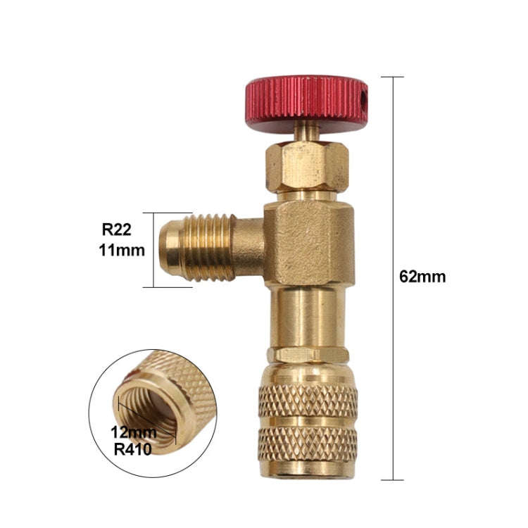 Air Conditioner Fluoridation Safety Valve Refrigerant Filling Connector(Side R22 Bottom R410)