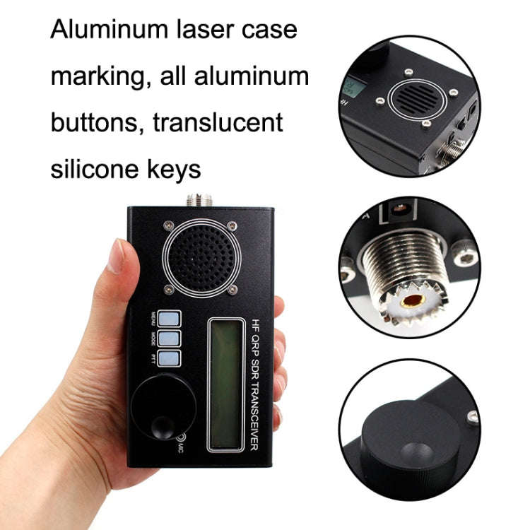 Mini 8 Band SSB/CW QRP Transceiver For Ham Radio, Style: Host + Hand Mi + EU