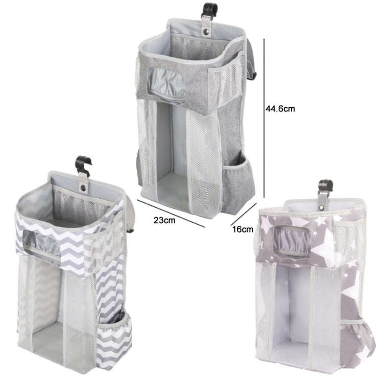 Cot Top Multi-Function Organiser Storage Hanging Bag(Snowflake Material)